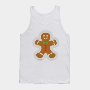 Gingerbread Man Making The Angel In The Snow Tank Top